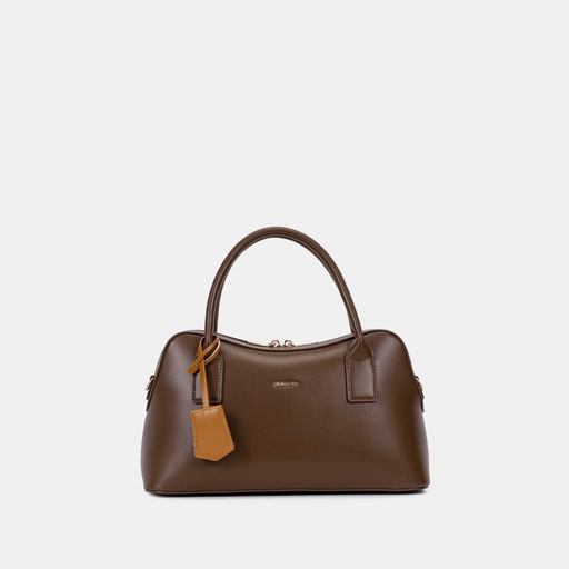 [BX012503014-coffee] حقيبة يد كتف أنيقة من Bagco (بني داكن)