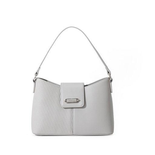 [80206-grey] Pomonana Dual-Texture Shoulder Bag (Grey)