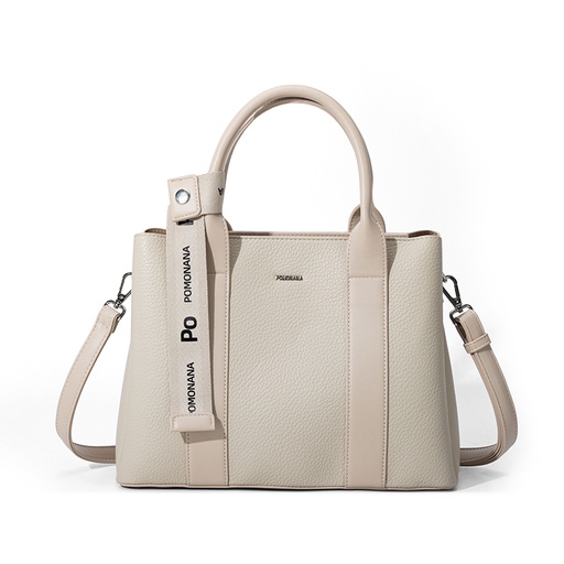 [90521-Beige] حقيبة بومونانا إيليت كاري – جلد PU فاخر (بيج)