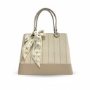 Elite Fabric Handbag with Elegant Scarf