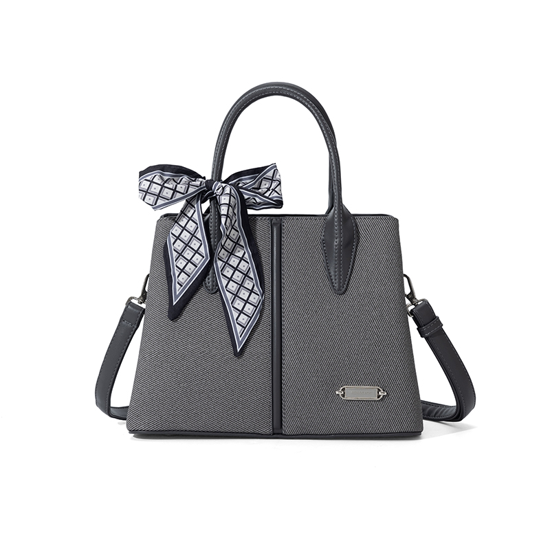 Classic Fashion Handbag with Elegant Scarf