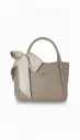 Trendy Elite Handbag with Scarf Bow