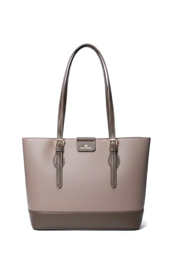 [80379 – Grey] Pomonana Two-Tone Classic Tote Bag (Grey)