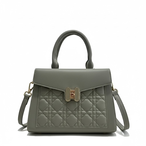 [80303 – Grey] Pomonana Premium Quilted Bow Handbag (Grey)