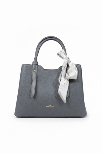 [90578 – Grey] Pomonana Trendy Scarf-Bow Handbag (Grey)