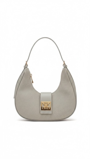 [3006-199 – Grey] Bella Curve Elegance Shoulder Bag (Grey)