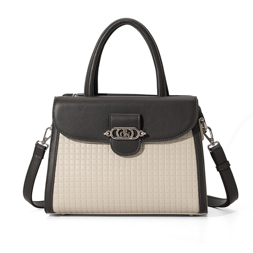 [80080 – Black] Elegant Dual-Texture Crossbody Bag (Black)