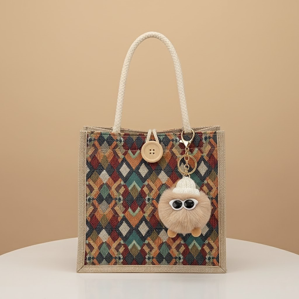 Retro Pattern Tote Bag