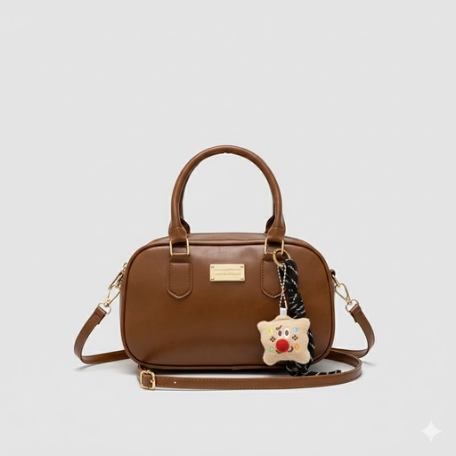 [ZPB2852 – Coffee] Vintage Oval Crossbody Bag (Coffee)