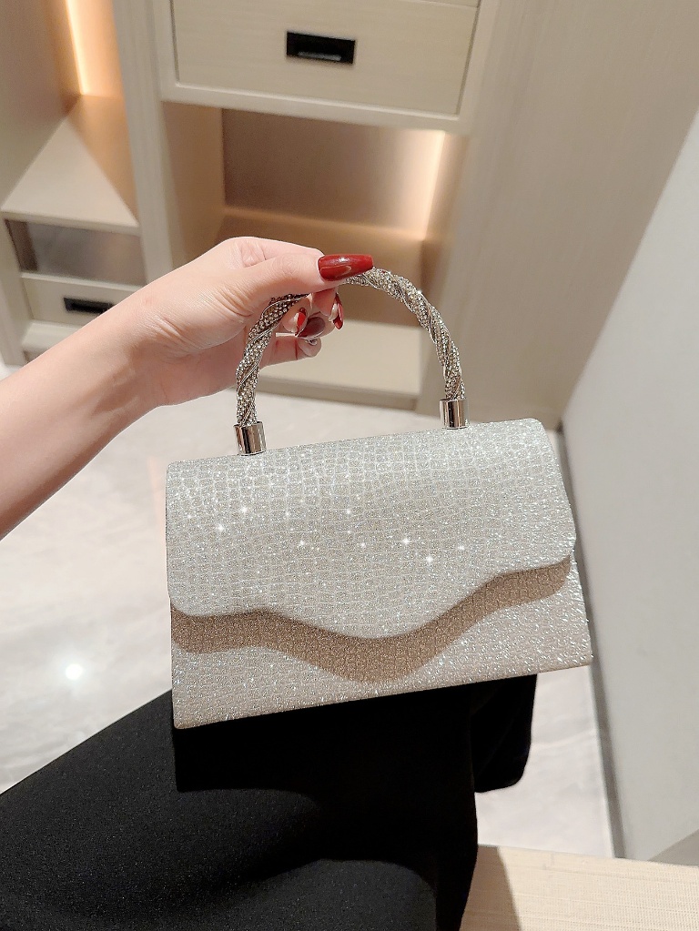 Luxury Sparkle Wave Evening Handbag