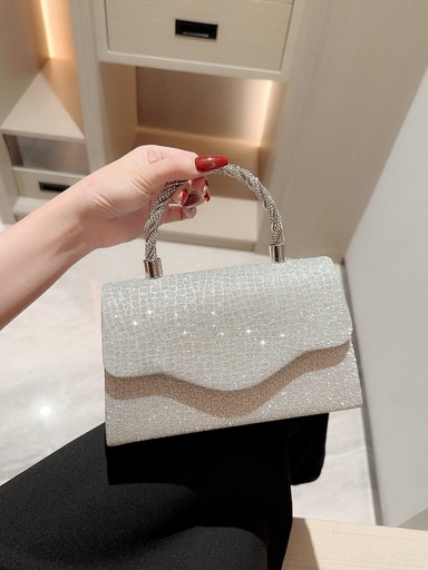 [HBX20250752 ] Luxury Sparkle Wave Evening Handbag