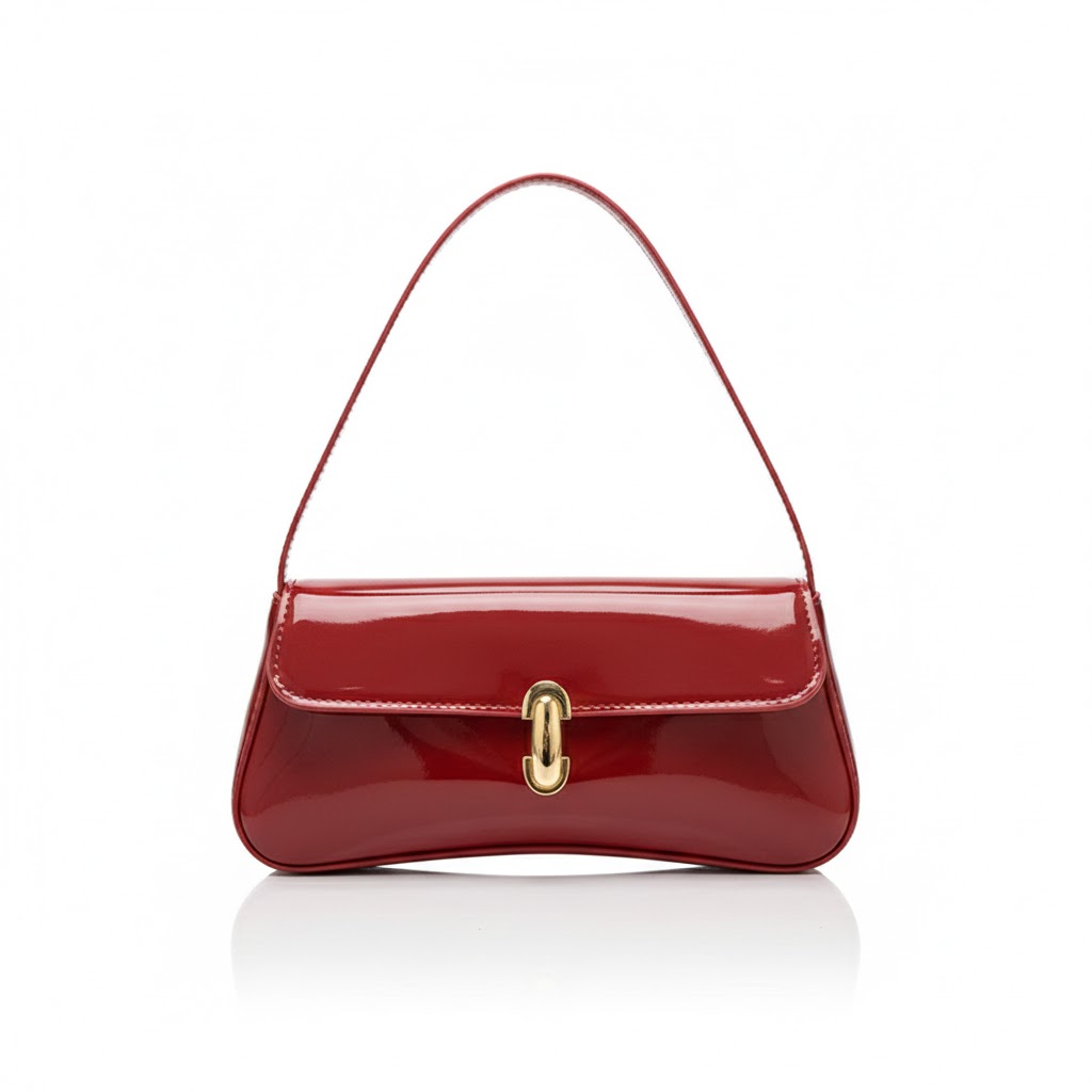 Luxury Glossy Buckle Bag