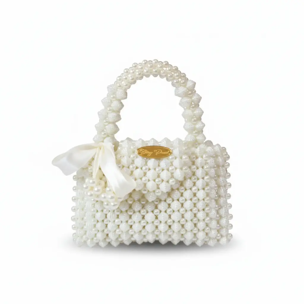 Luxury Pearl Satin Bow Bag