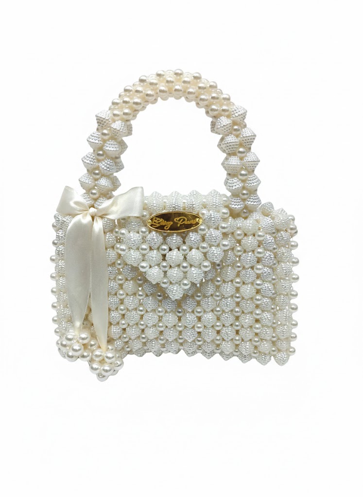 Luxury Pearl Satin Bow Bag