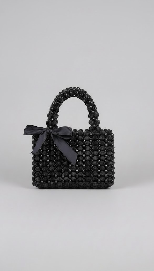 Royal Black Pearl Handbag