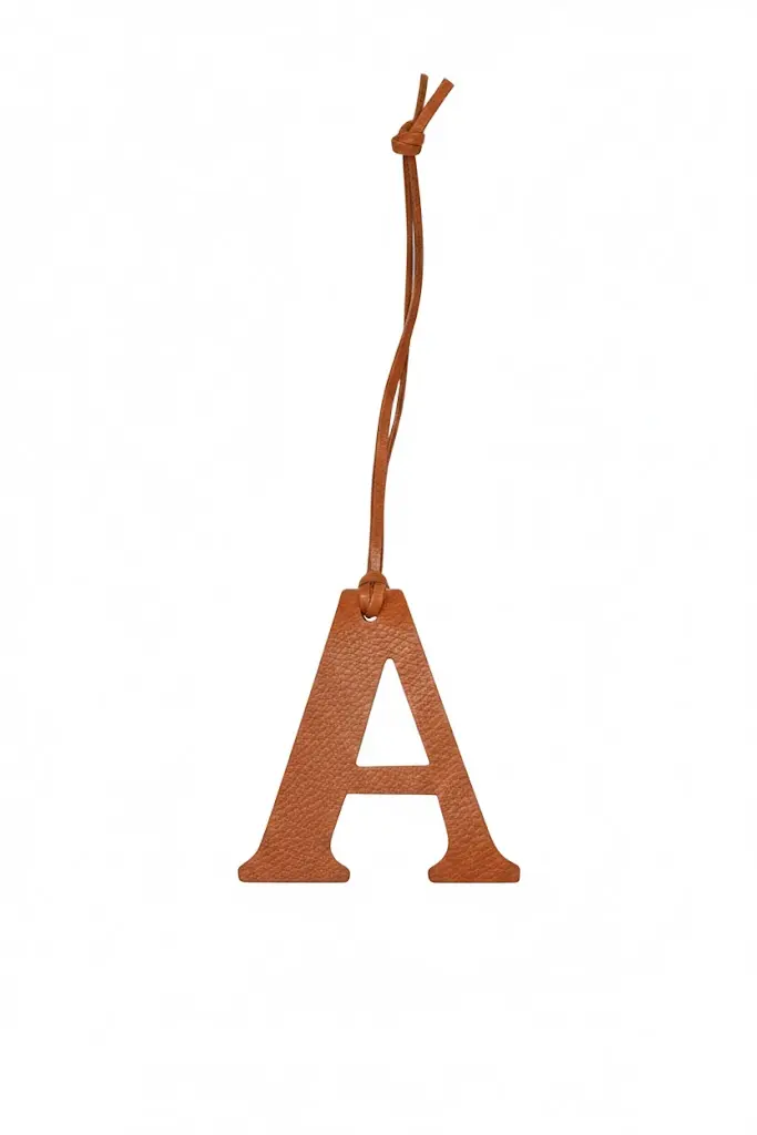 Leather Alphabet Bag Charms