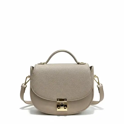 Luxe Crossbody Bag with Gold Lock
