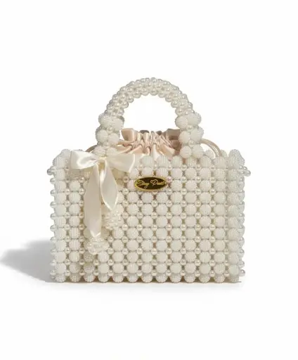 [h10003] Elegant Handmade Pearl Bag