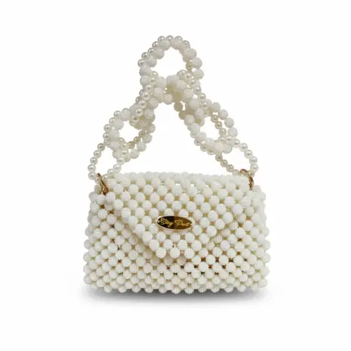 Luxury Pearl Double-Strap Handbag